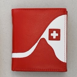 Portemonnaie rot/weiss, Matterhorn 8x10cm 