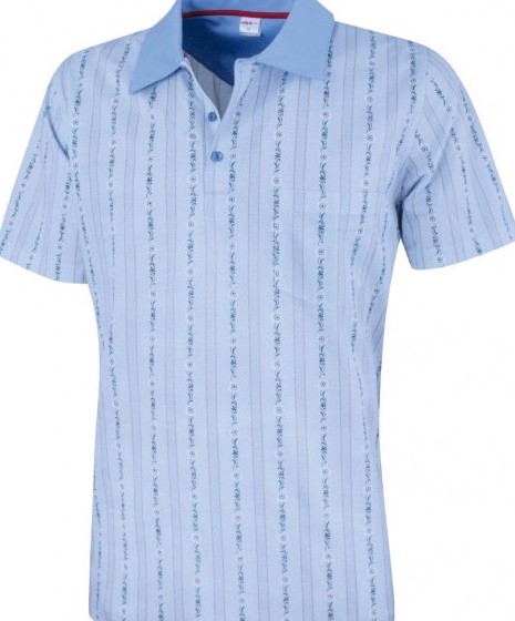 Edelweiss Polo Shirt hellblau, Damen, Kurzarm, ISA Schweiz